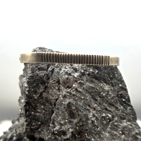 Vtg Taxco Silver Bangle Juan Sandoval TS-79 Two Trees - Picture 3 of 5